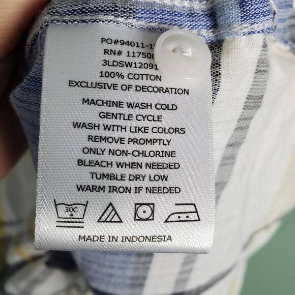 Levi's Mens Garland Short Sleeve Woven Plaid Button Up Shirt Size XXL - Picture 5 of 5